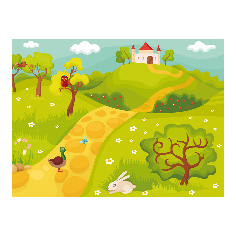 Fototapet Arkiio En Väg Till En Magisk Slott