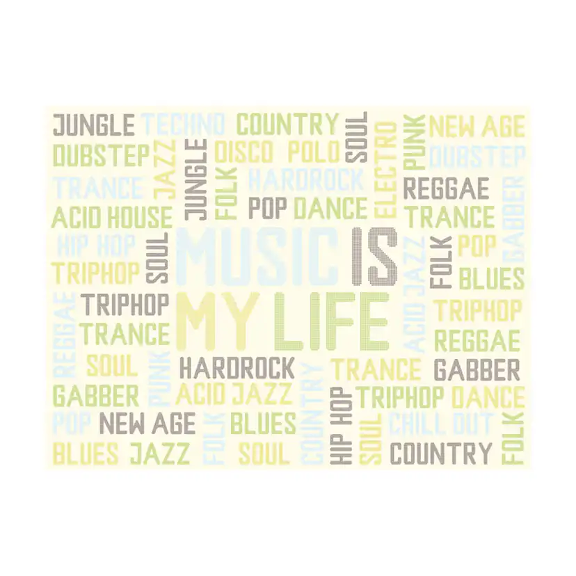 Fototapet Arkiio Blandning Av Musikstilar