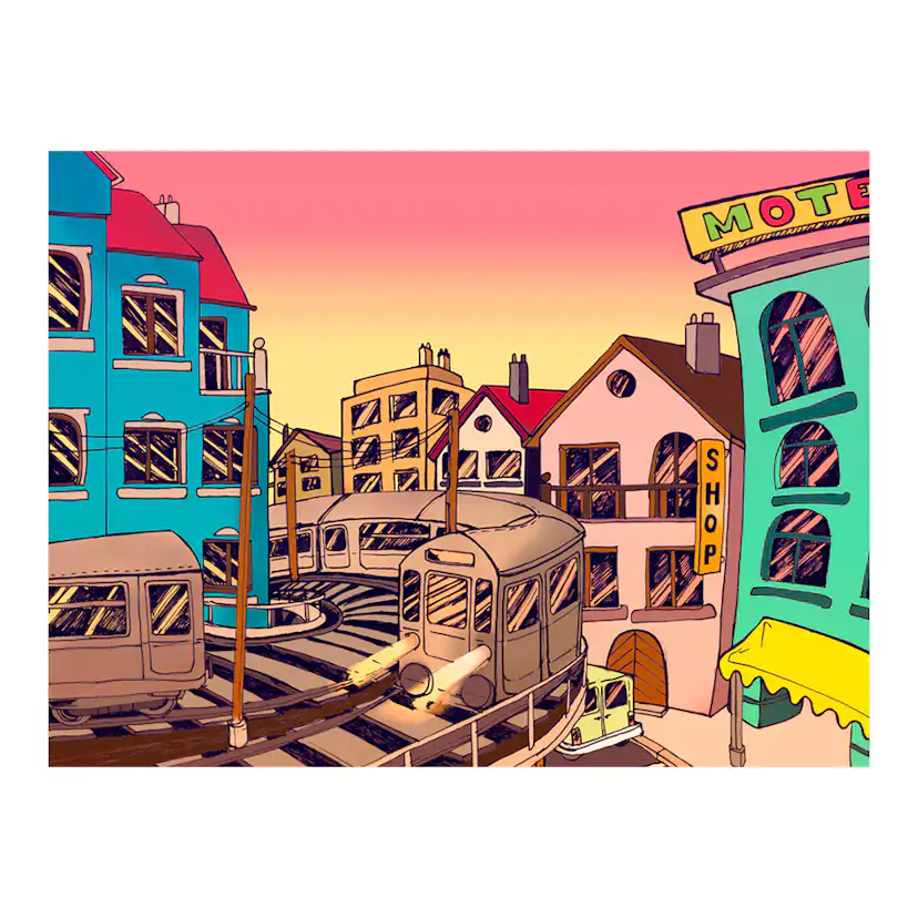 Fototapet Arkiio Morning In A City