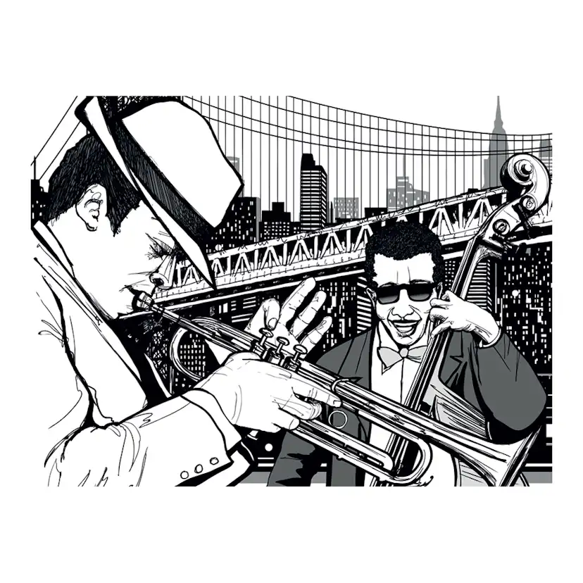 Fototapet Arkiio New York, Music, Jazz...