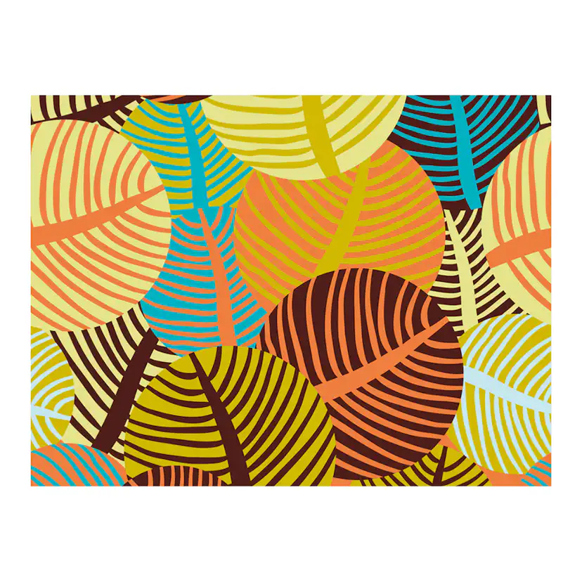 Fototapet Arkiio Kollage: Löv