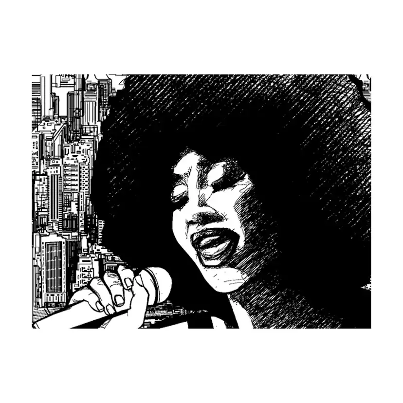 Fototapet Arkiio Jazzsångerska