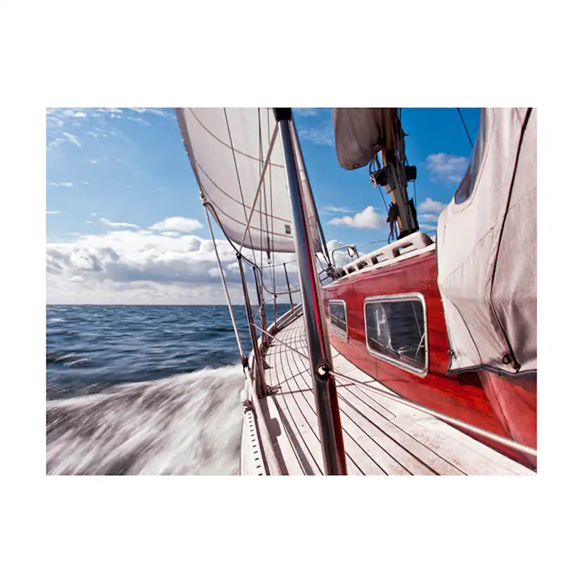 Fototapet Arkiio En Båt Långt Från Stranden