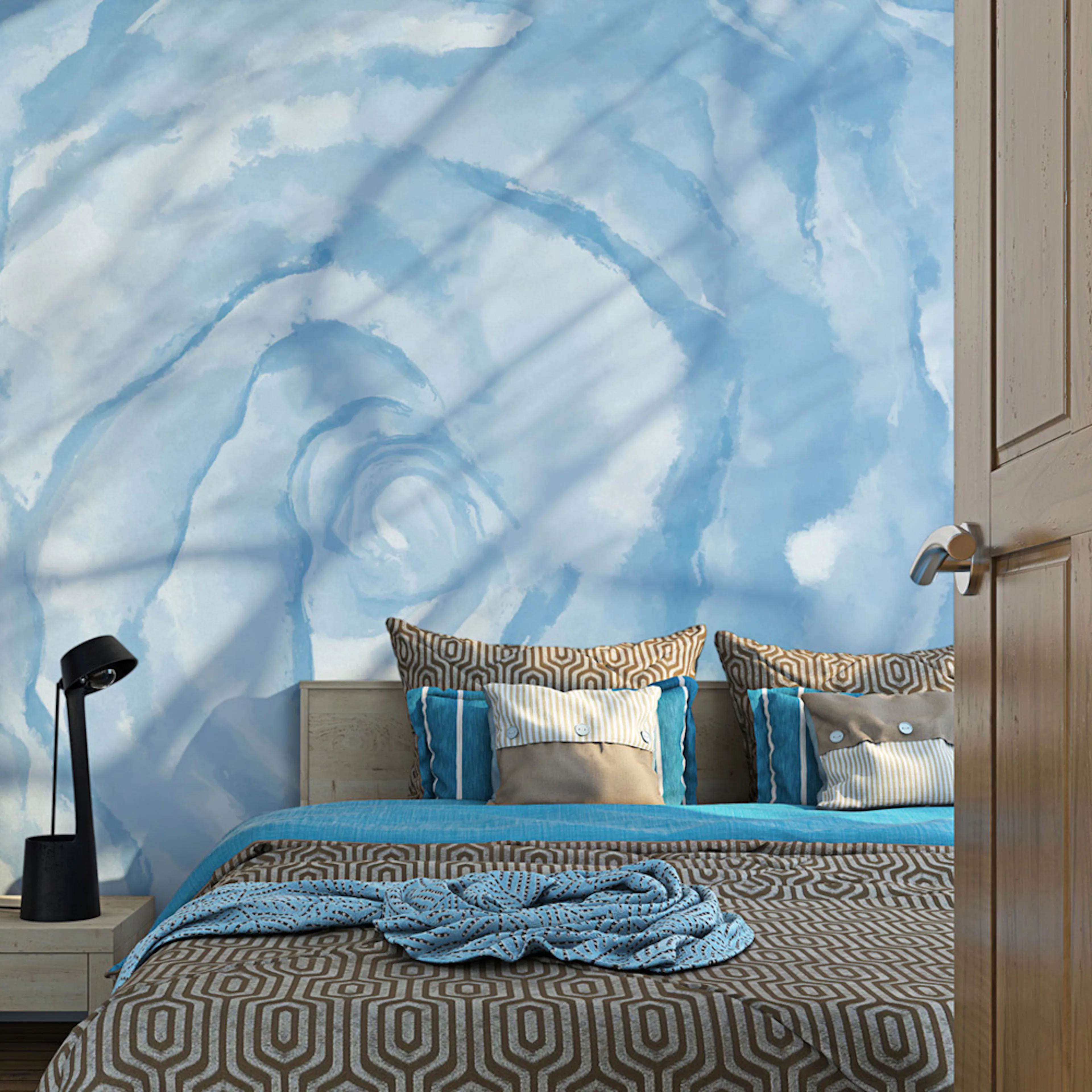 Fototapet Arkiio Ros Blå