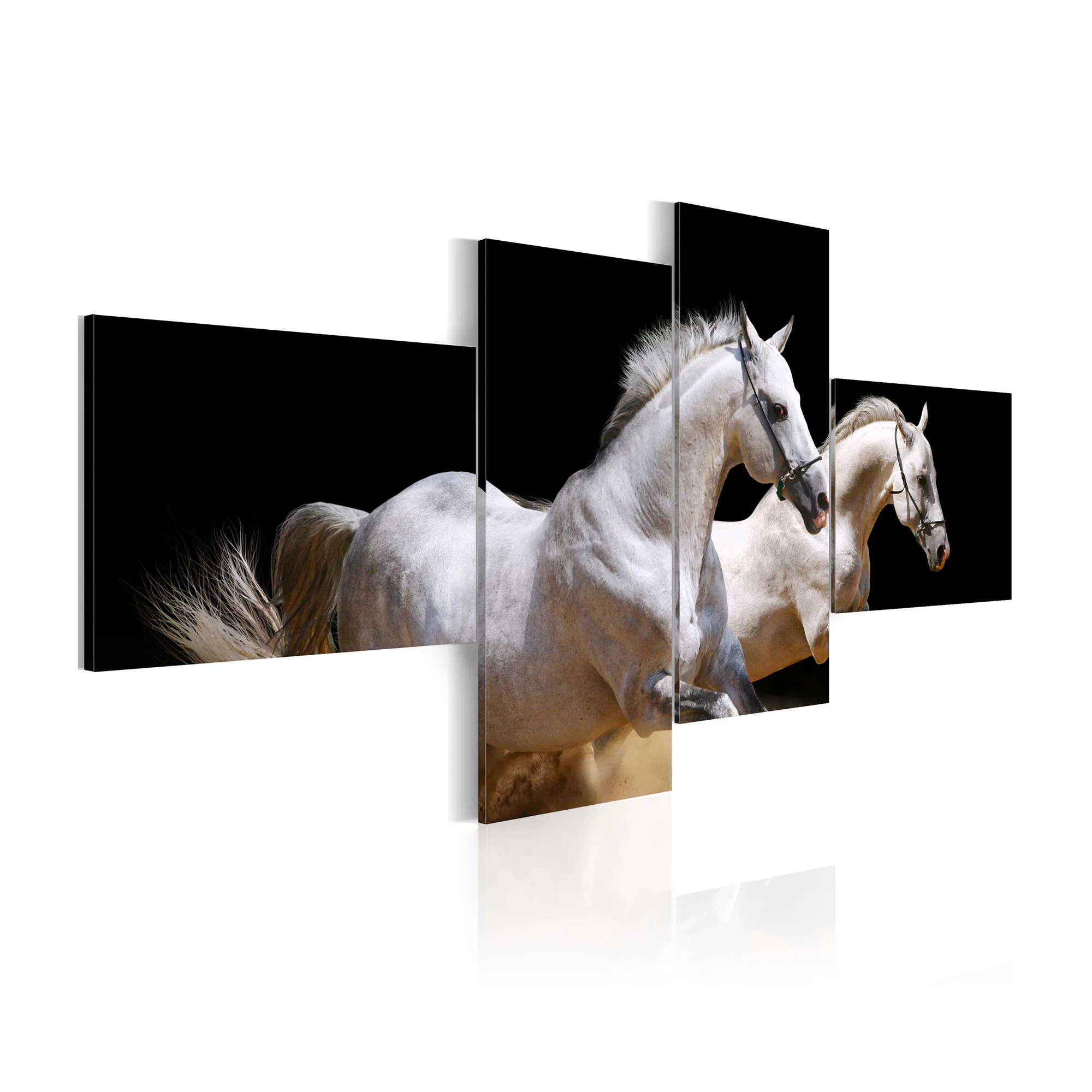 Tavla Arkiio Animal World White Horses Galloping