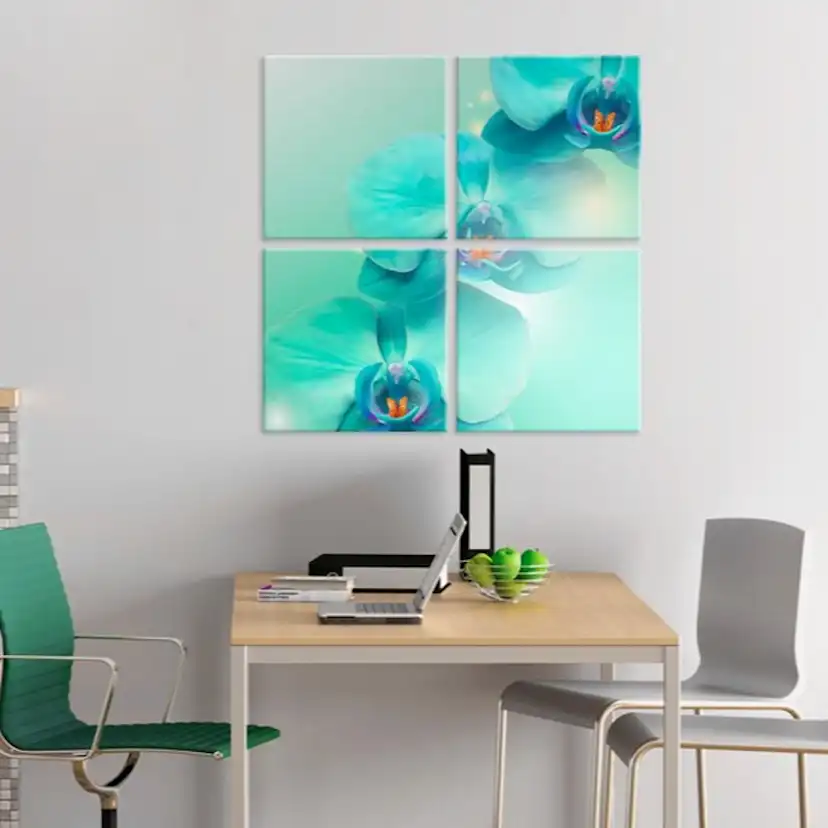 Tavla Arkiio Blå Orkidéer