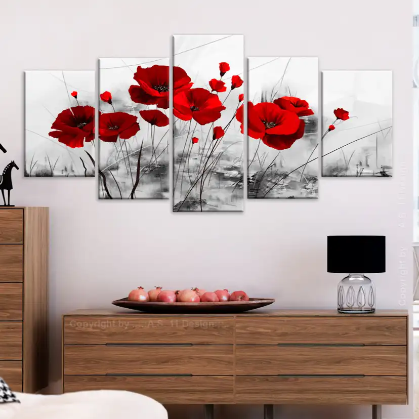 Tavla Arkiio Vallmo Röd Mirakel