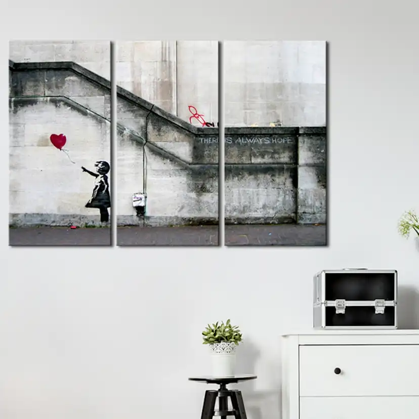 Tavla Arkiio Girl With a Balloon By Banksy