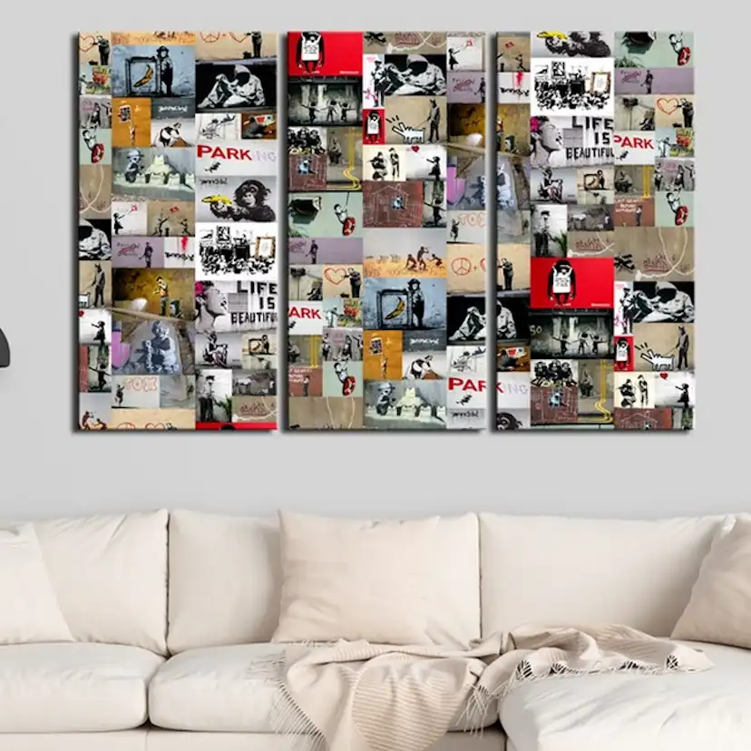 Tavla Arkiio Art Of Collage Banksy III