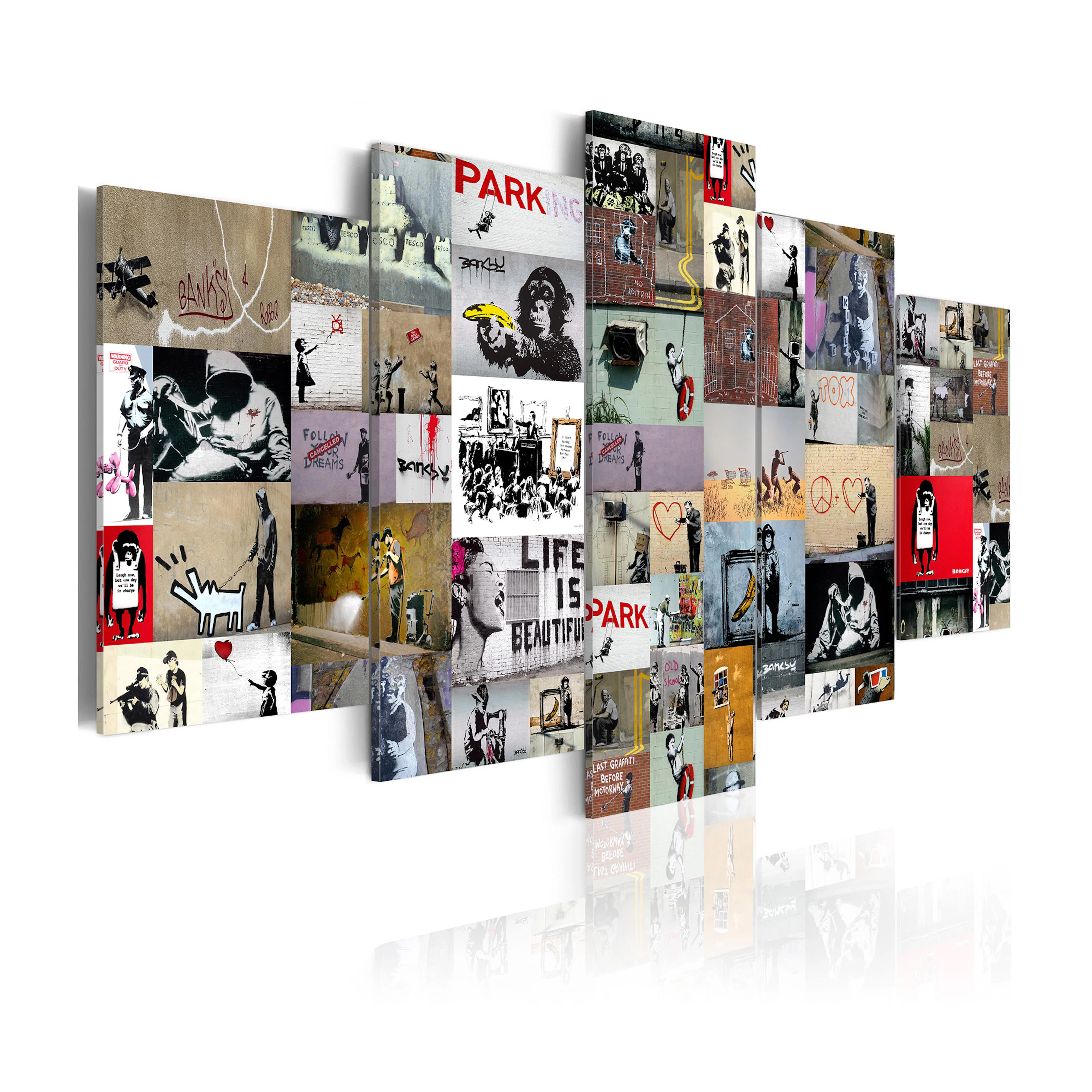 Tavla Arkiio Art Of Collage Banksy IV