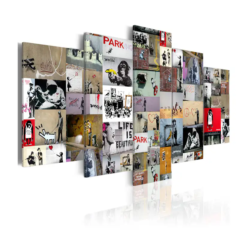 Tavla Arkiio Art Of Collage Banksy IV