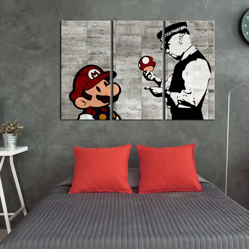 Tavla Arkiio Banksy Mario Bros