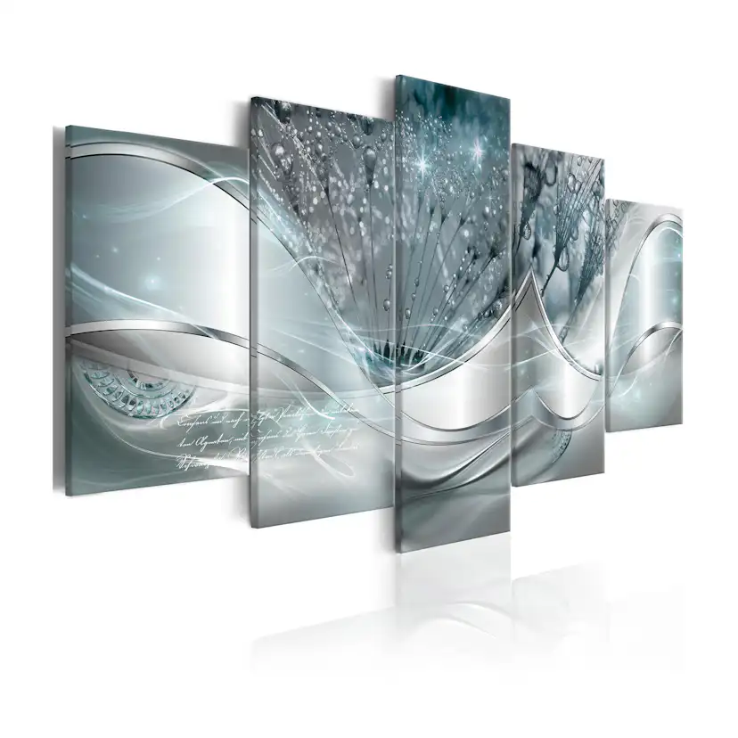 Tavla Arkiio SparklIng Dandelions Blue Wide 5 delar