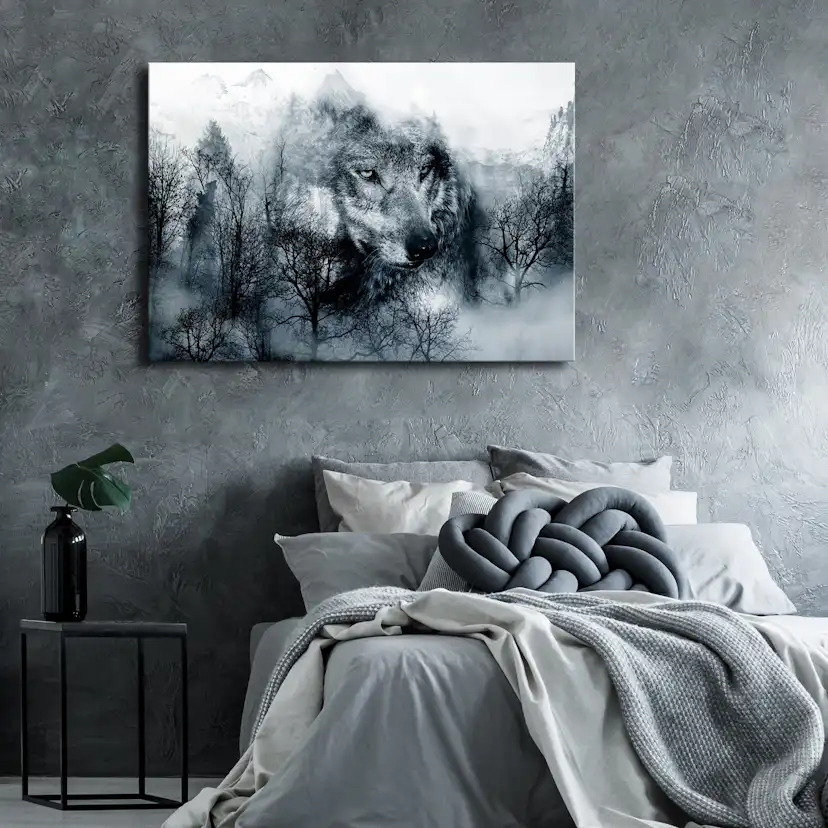 Tavla Arkiio Mountain Predator Svart Och Vit