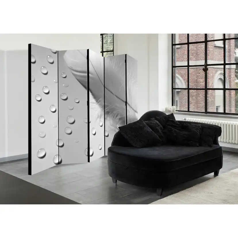 Rumsavdelare Arkiio White Feather II Grå/Vit 225x172 cm