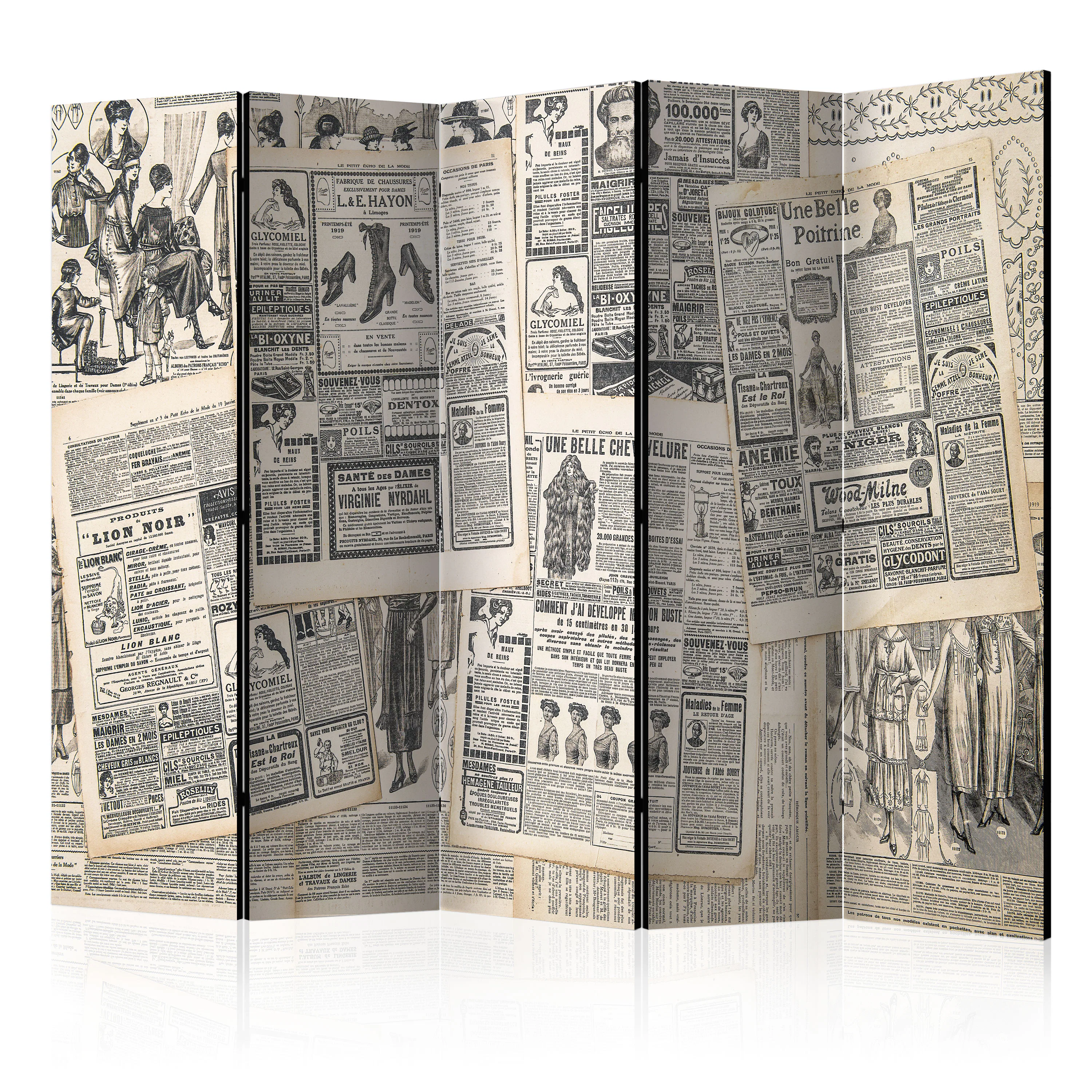Rumsavdelare Arkiio Vintage Newspapers II 225x172 cm