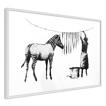 Poster Artgeist Affisch Banksy Washing Zebra