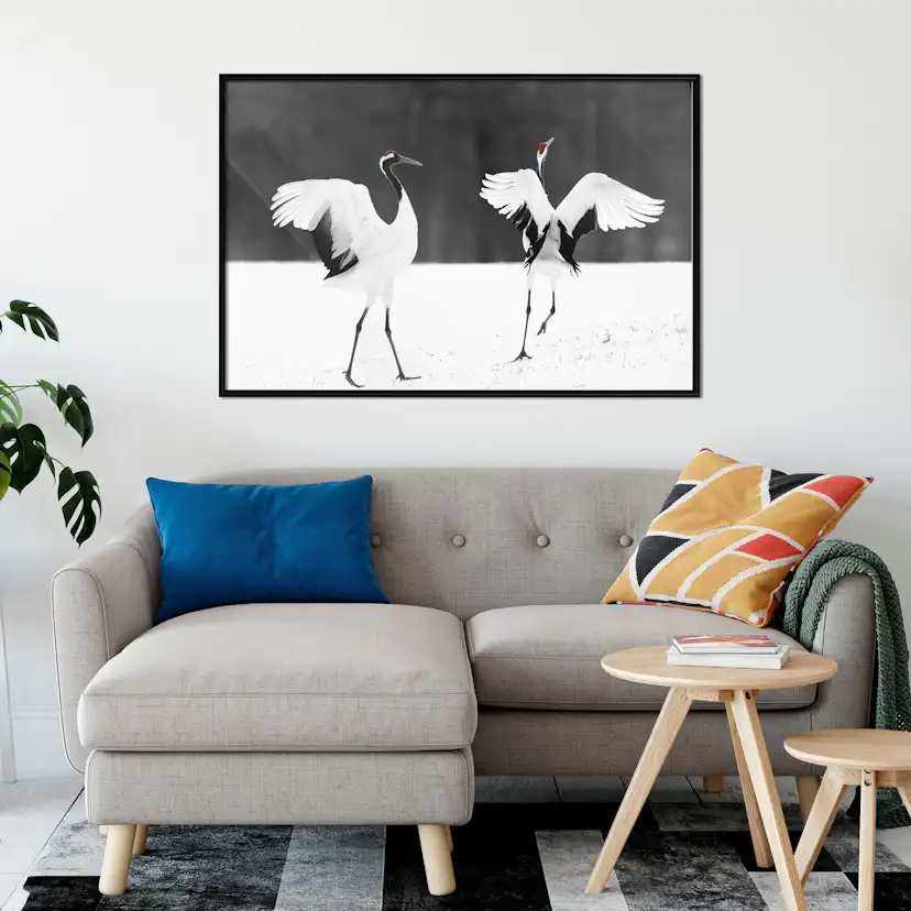 Poster Artgeist Affisch Dancing Cranes