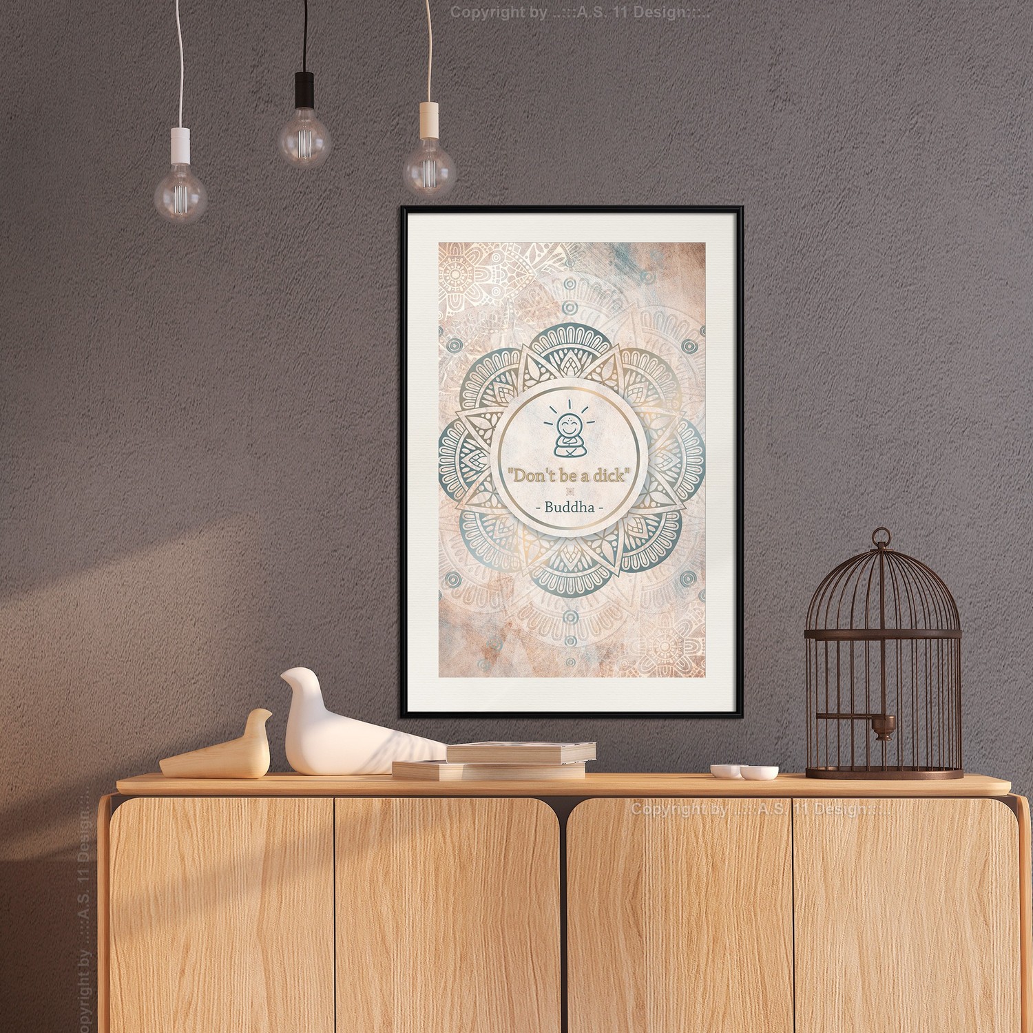 Poster Artgeist Affisch Don't Be a Dick