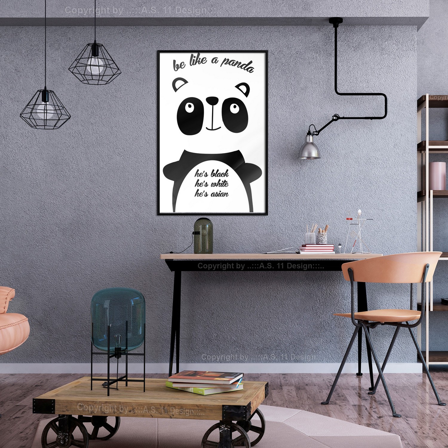 Poster Artgeist Affisch Be Like a Panda