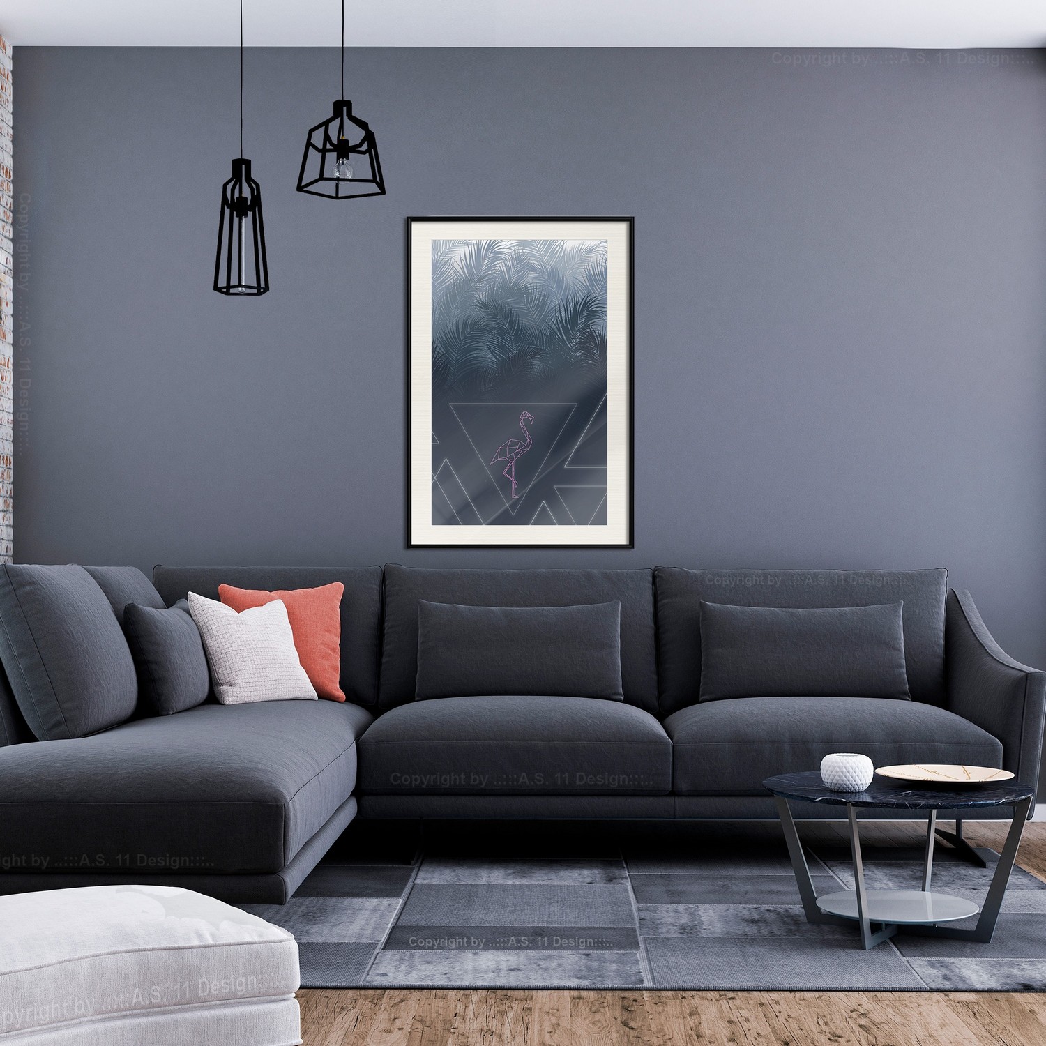 Poster Artgeist Affisch Geometric Bird