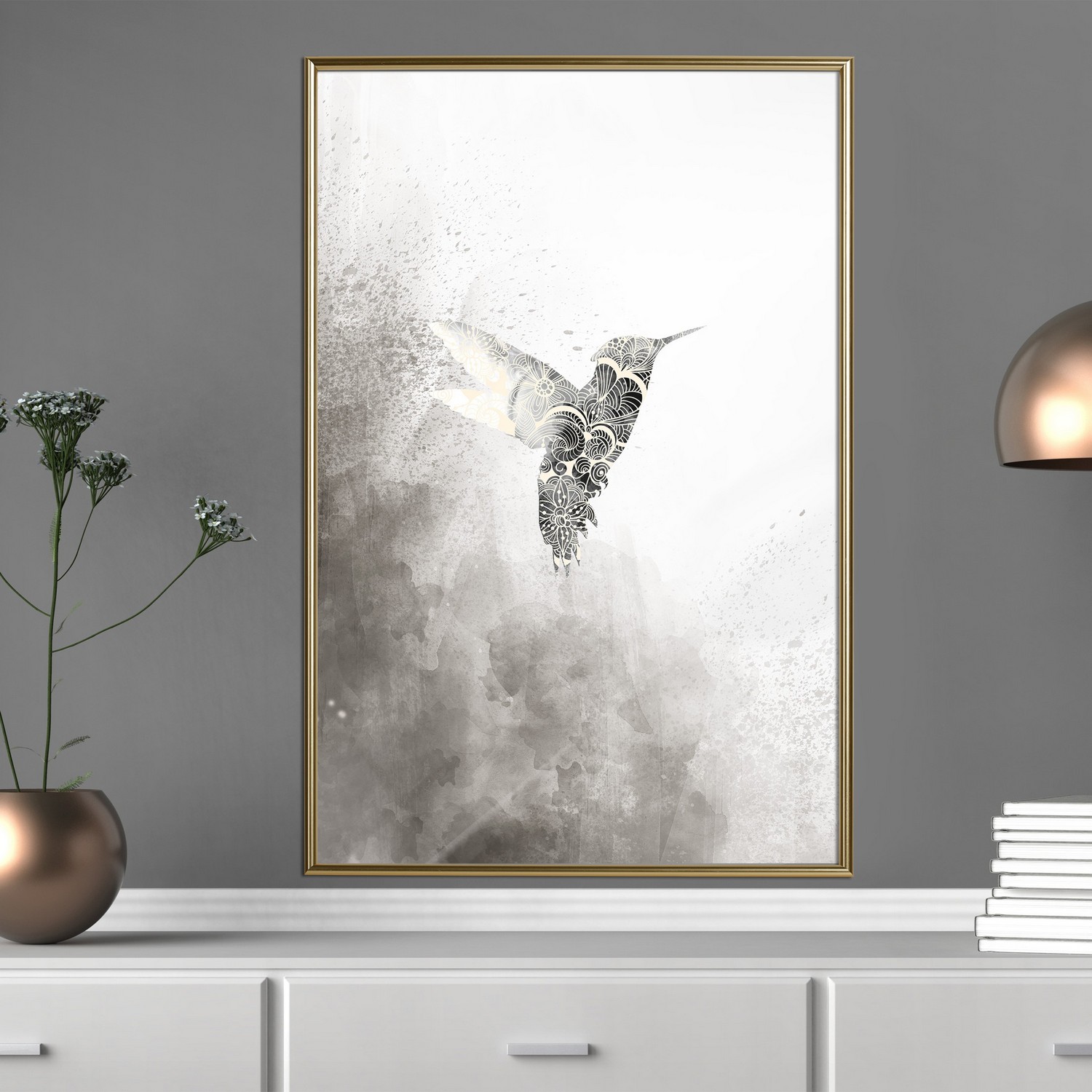 Poster Artgeist Affisch Ethnic Hummingbird