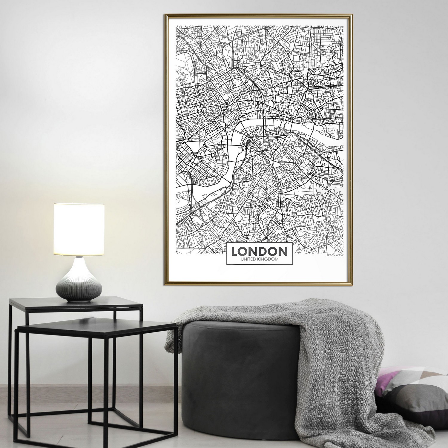 Poster Artgeist Affisch Map of London