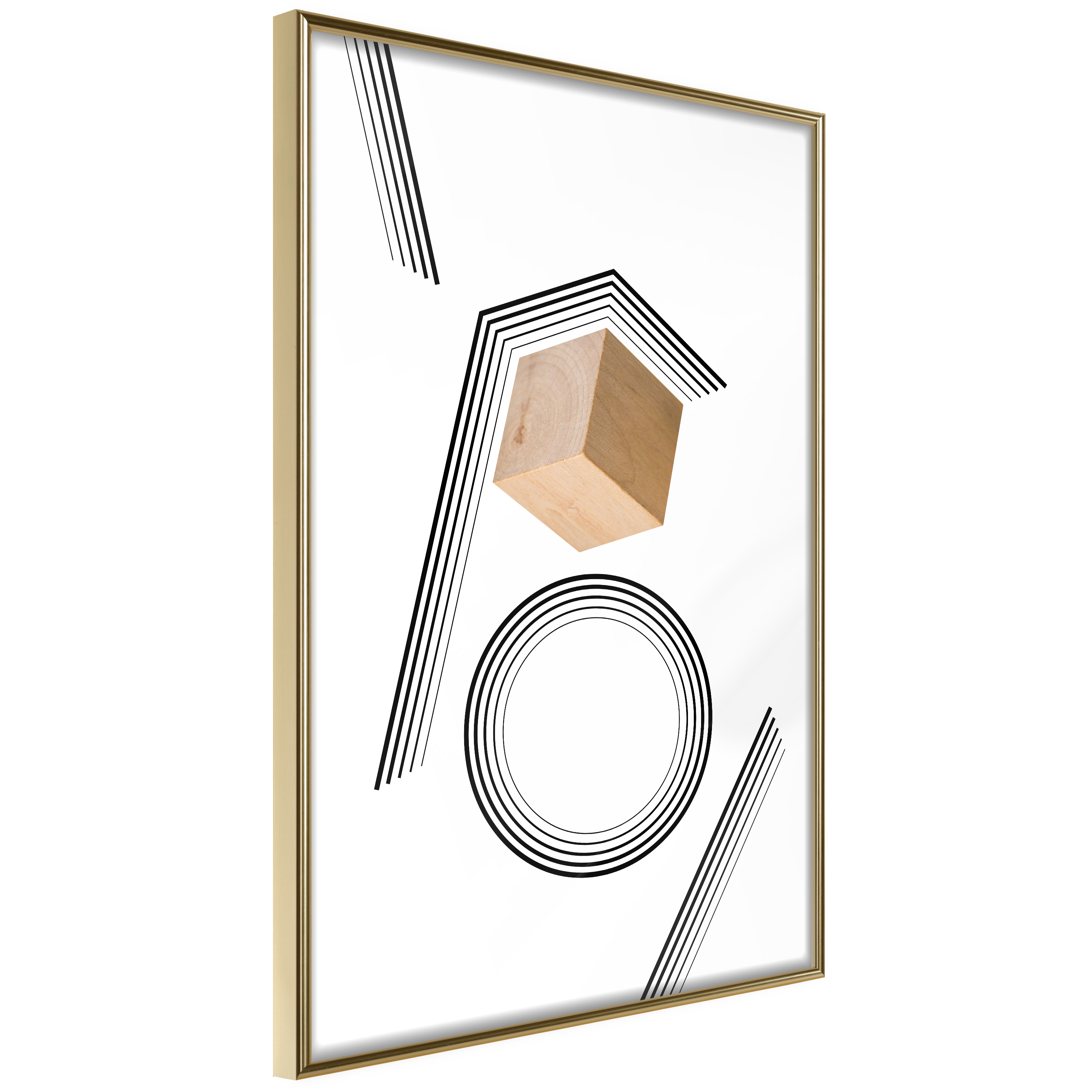 Poster Artgeist Affisch Wooden Cube