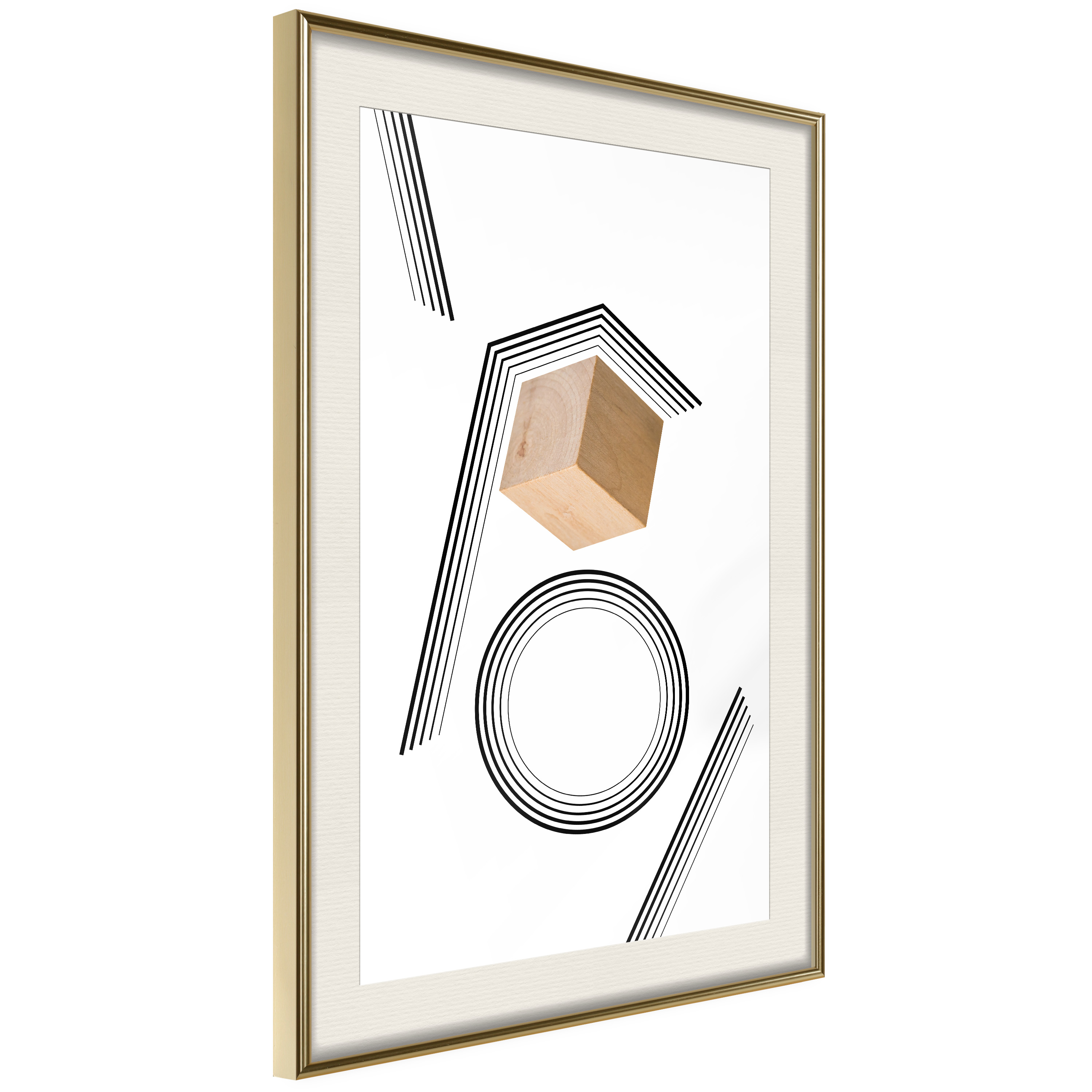 Poster Artgeist Affisch Wooden Cube