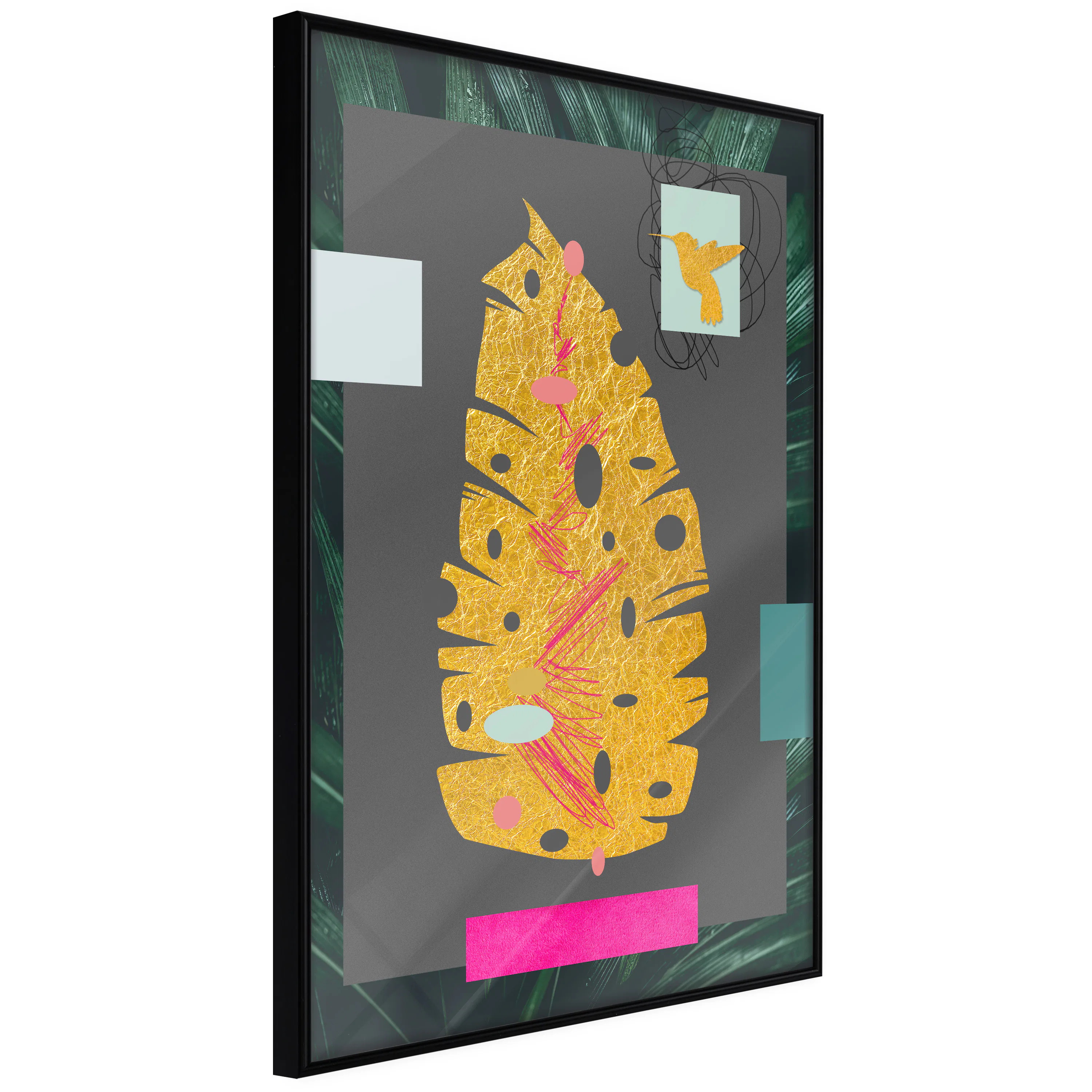 Poster Artgeist Affisch Golden Leaf