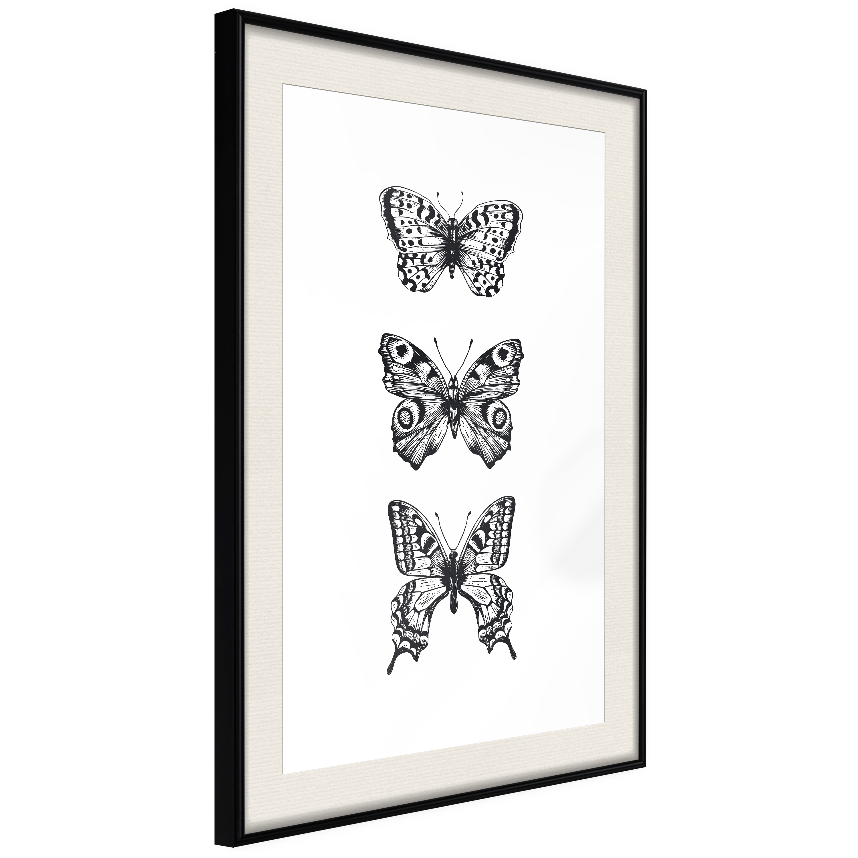 Poster Artgeist Affisch Three Butterflies