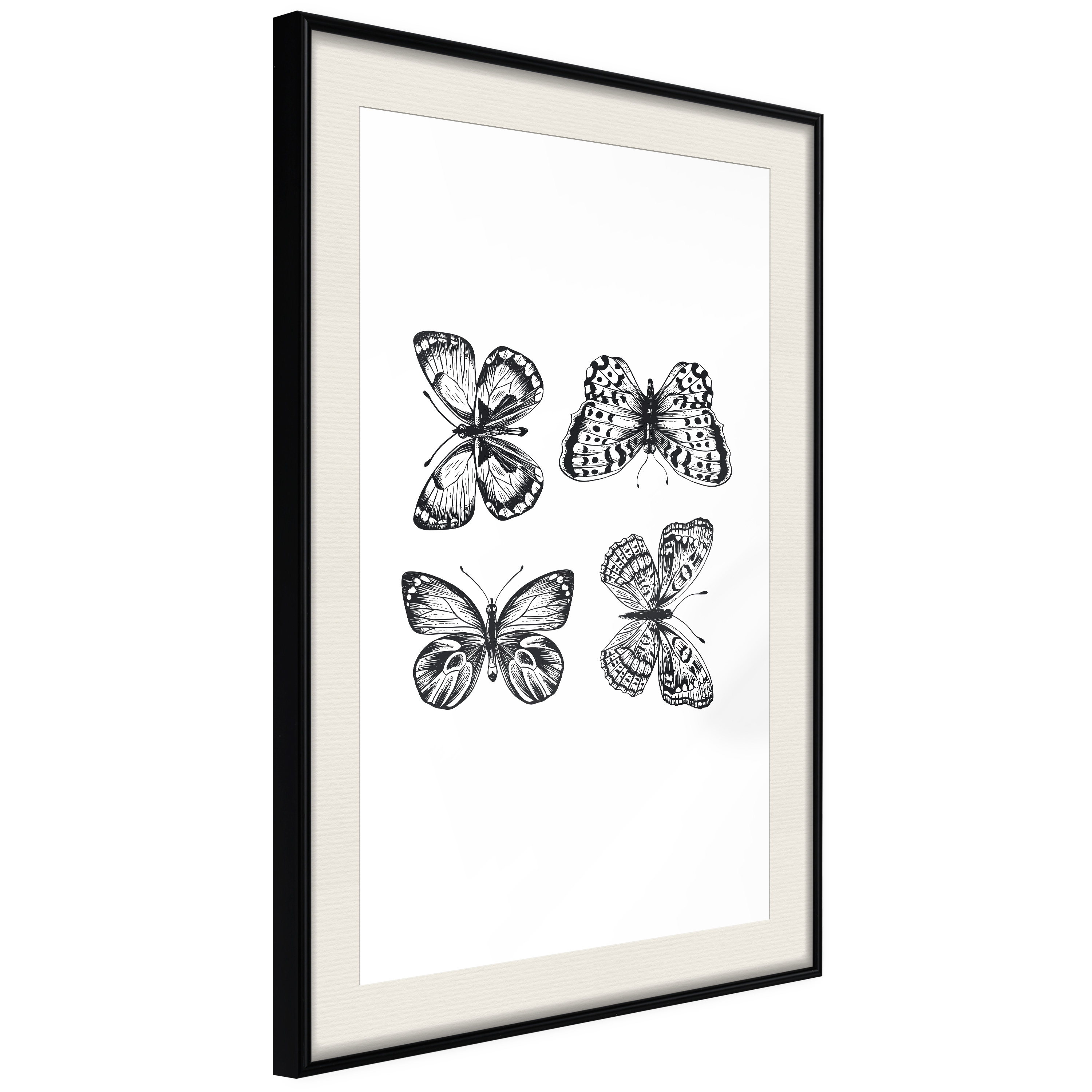 Poster Artgeist Affisch Four Butterflies