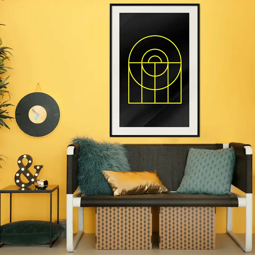 Poster Artgeist Affisch Black Geometry
