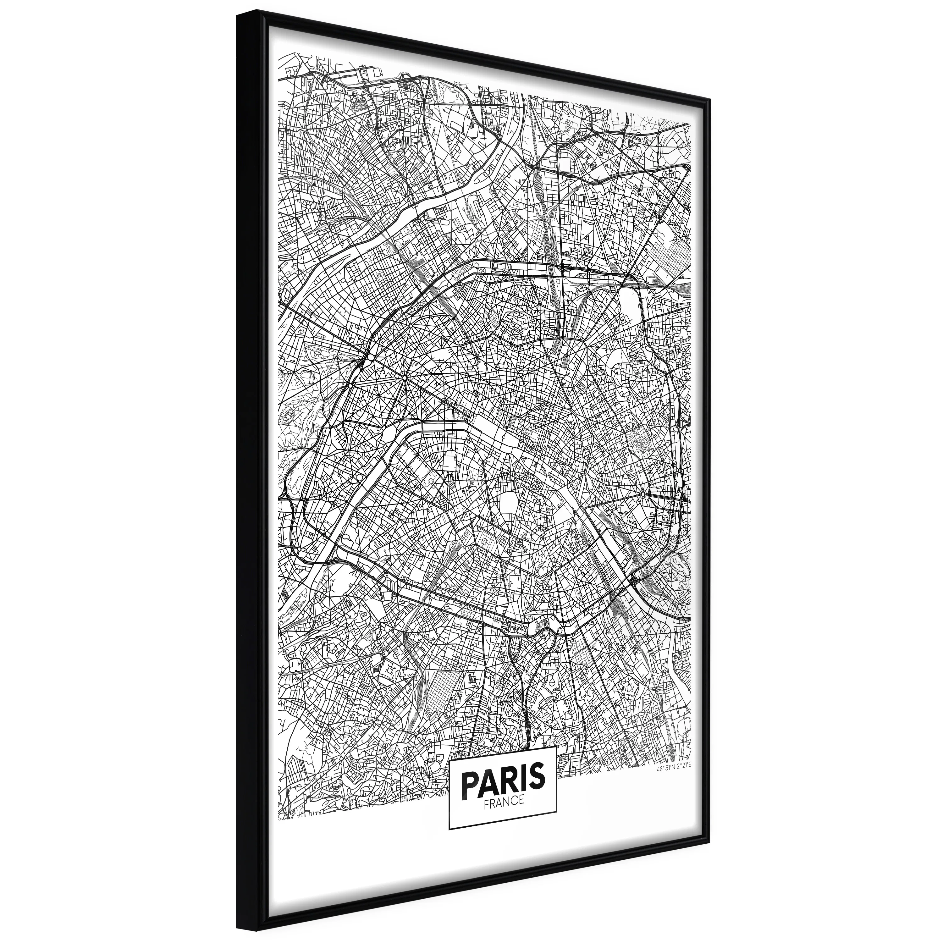 Poster Artgeist Affisch Map of Paris