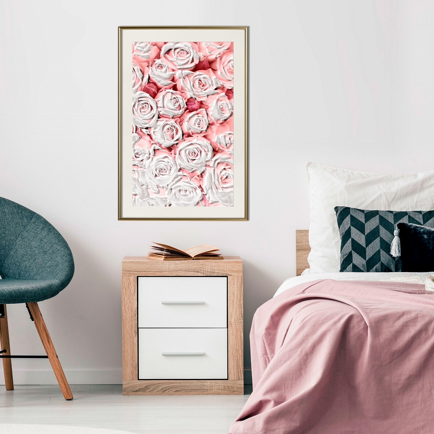 Poster Artgeist Affisch White Roses