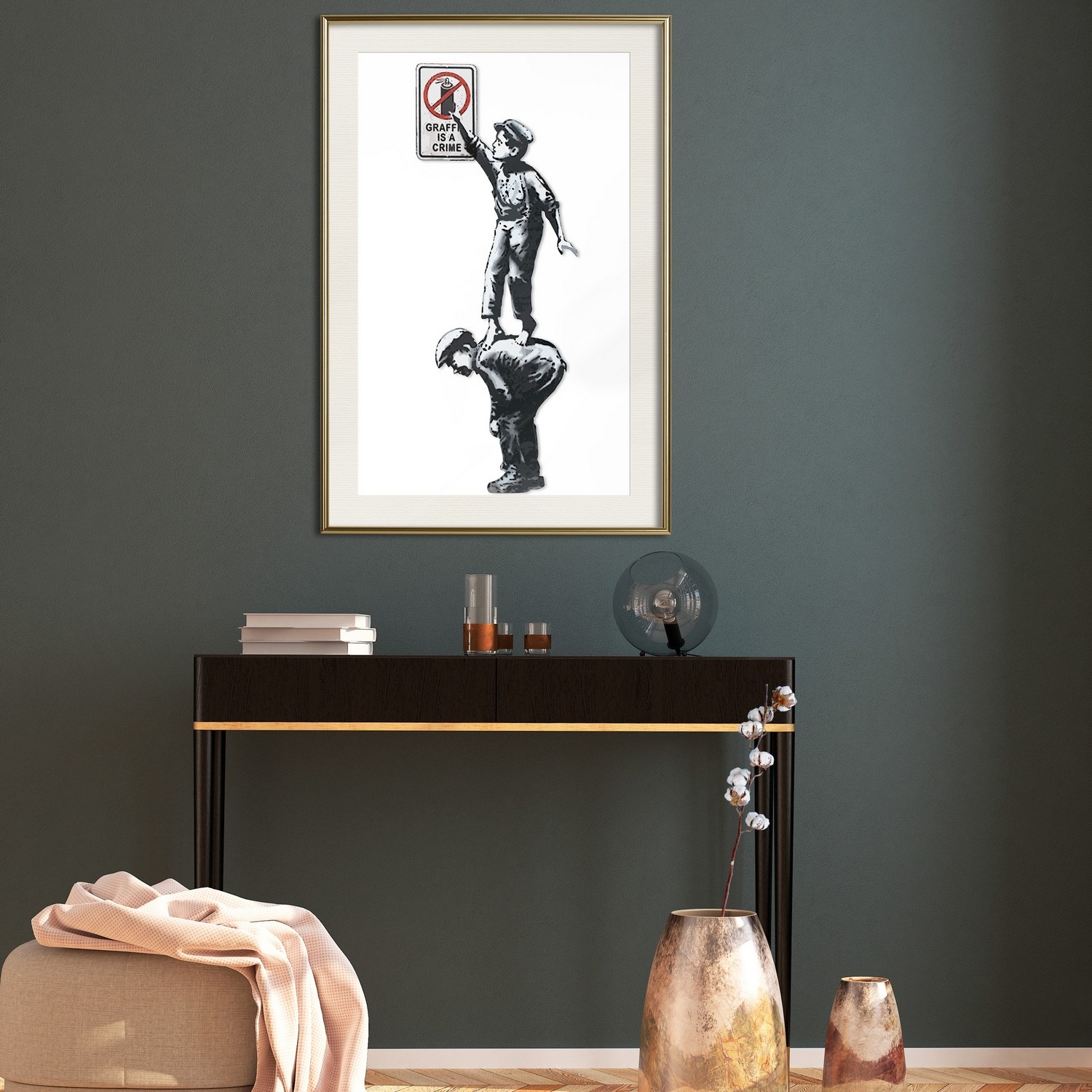 Poster Artgeist Affisch Graffiti Is a Crime