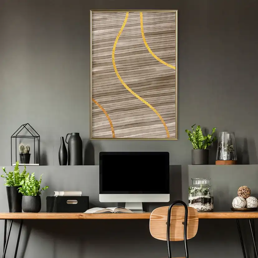 Poster Artgeist Affisch Watercolour and Gold