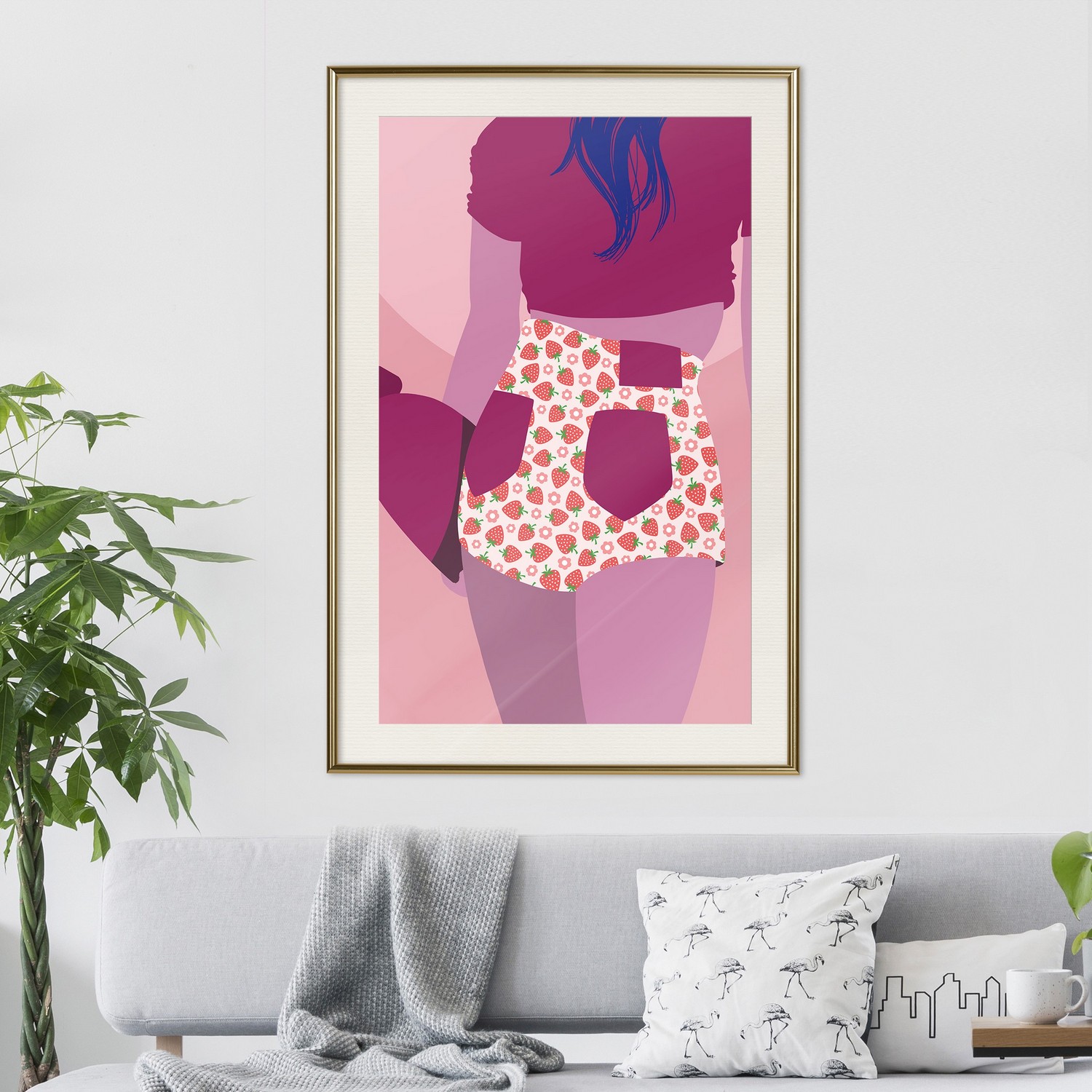 Poster Artgeist Affisch Strawberries Shorts