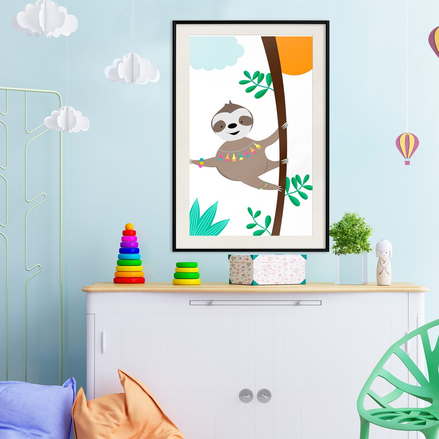 Poster Artgeist Affisch Happy Sloth