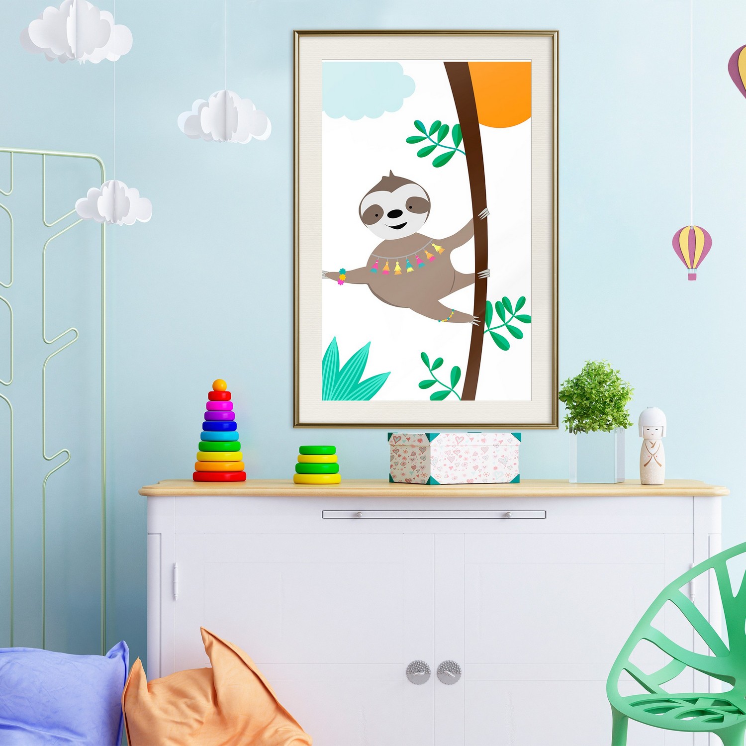 Poster Artgeist Affisch Happy Sloth