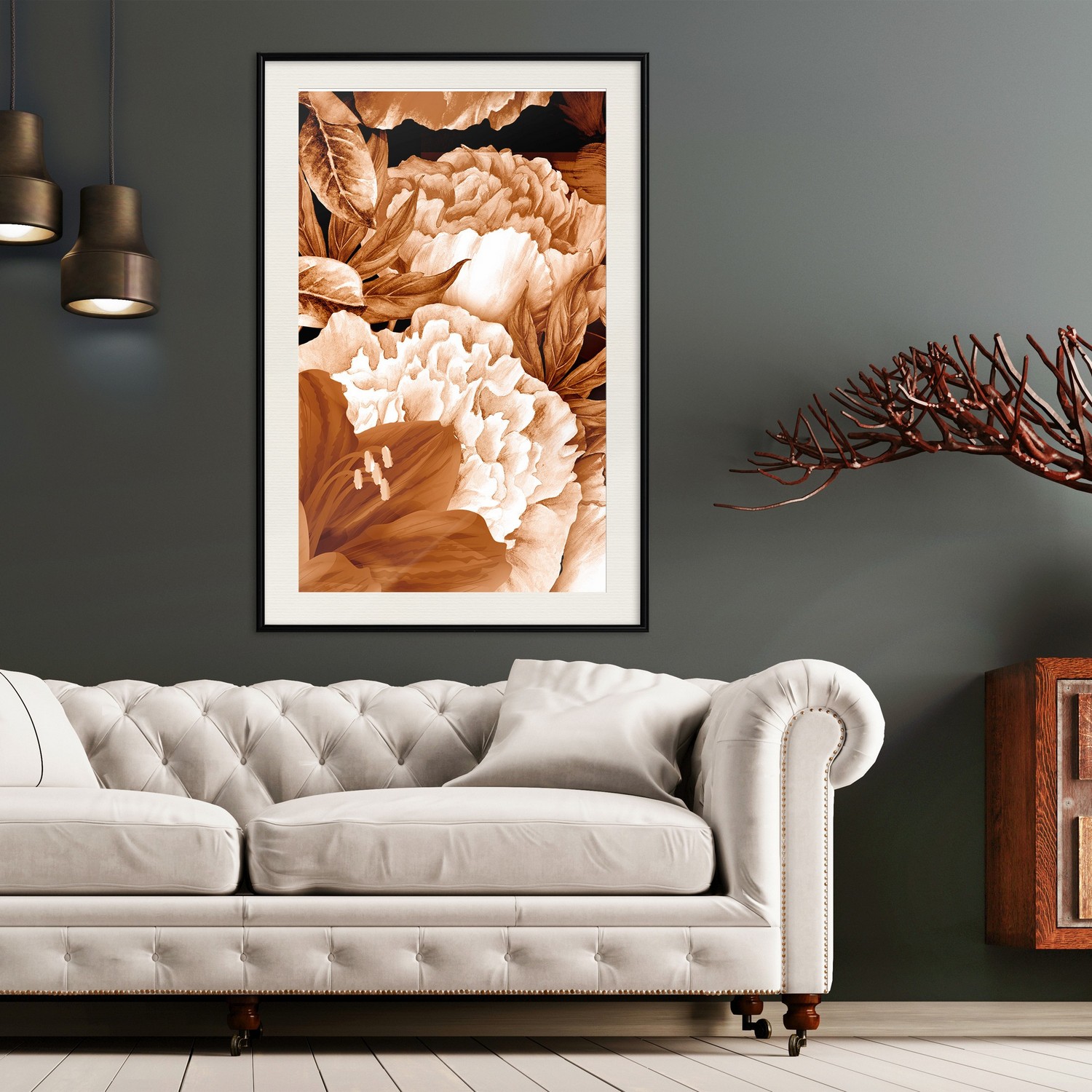 Poster Artgeist Affisch Lilies and Peonies