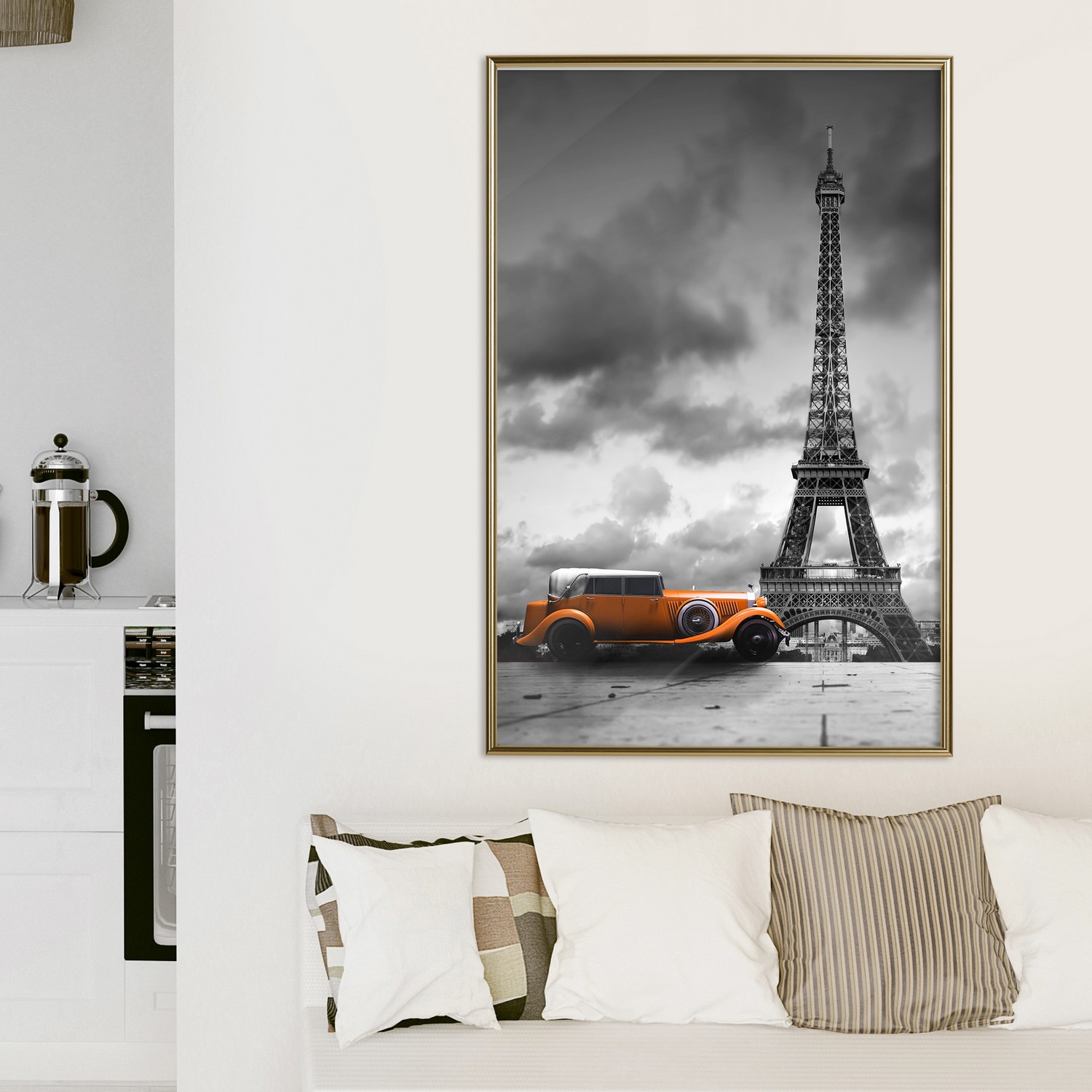 Poster Artgeist Affisch Orange Car
