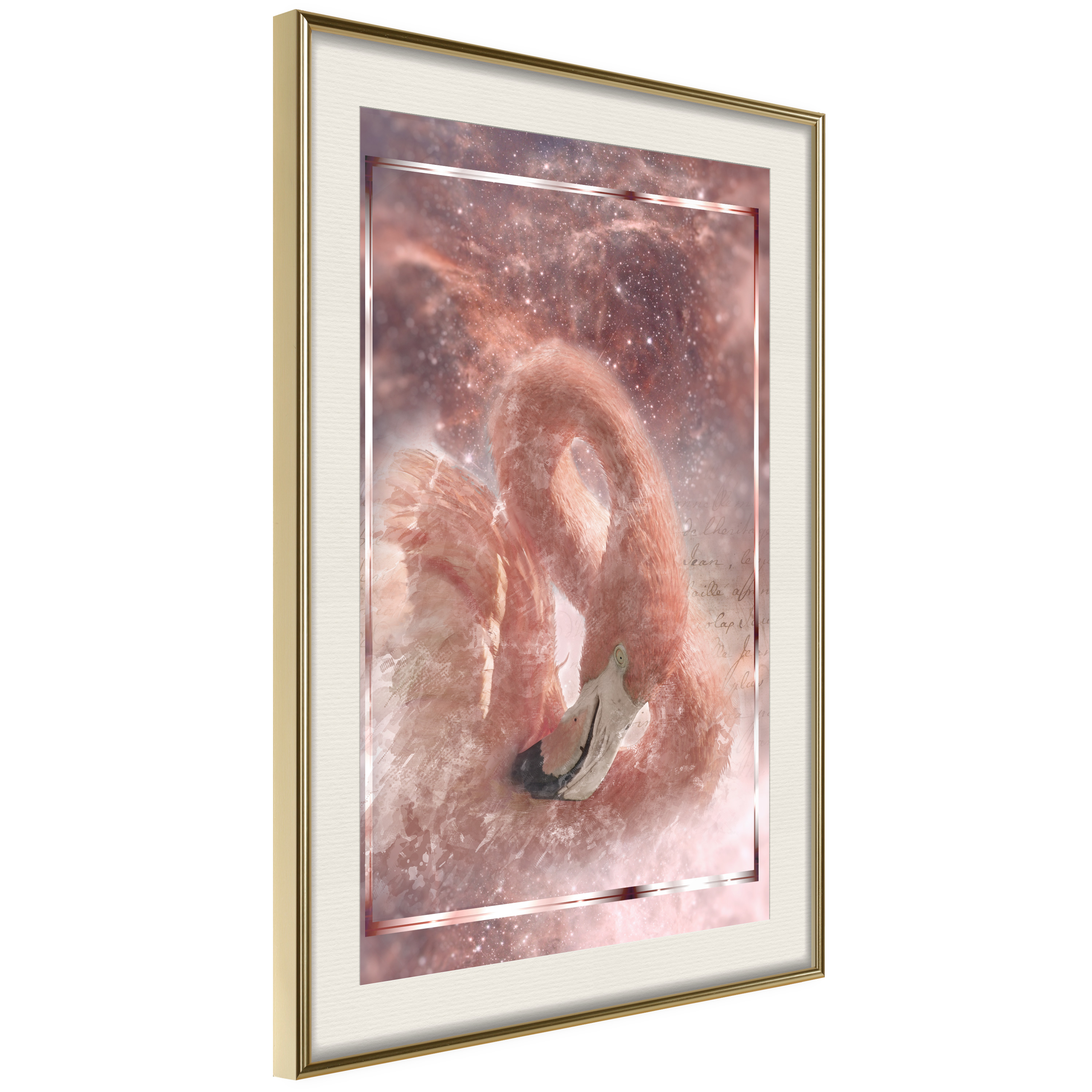 Poster Artgeist Affisch Space Flamingo