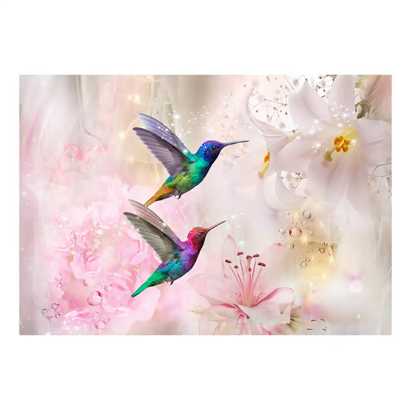 Fototapet Arkiio Colourful Hummingbirds Pink