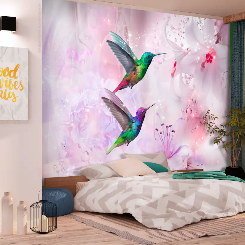 Fototapet Arkiio Colourful Hummingbirds Purple