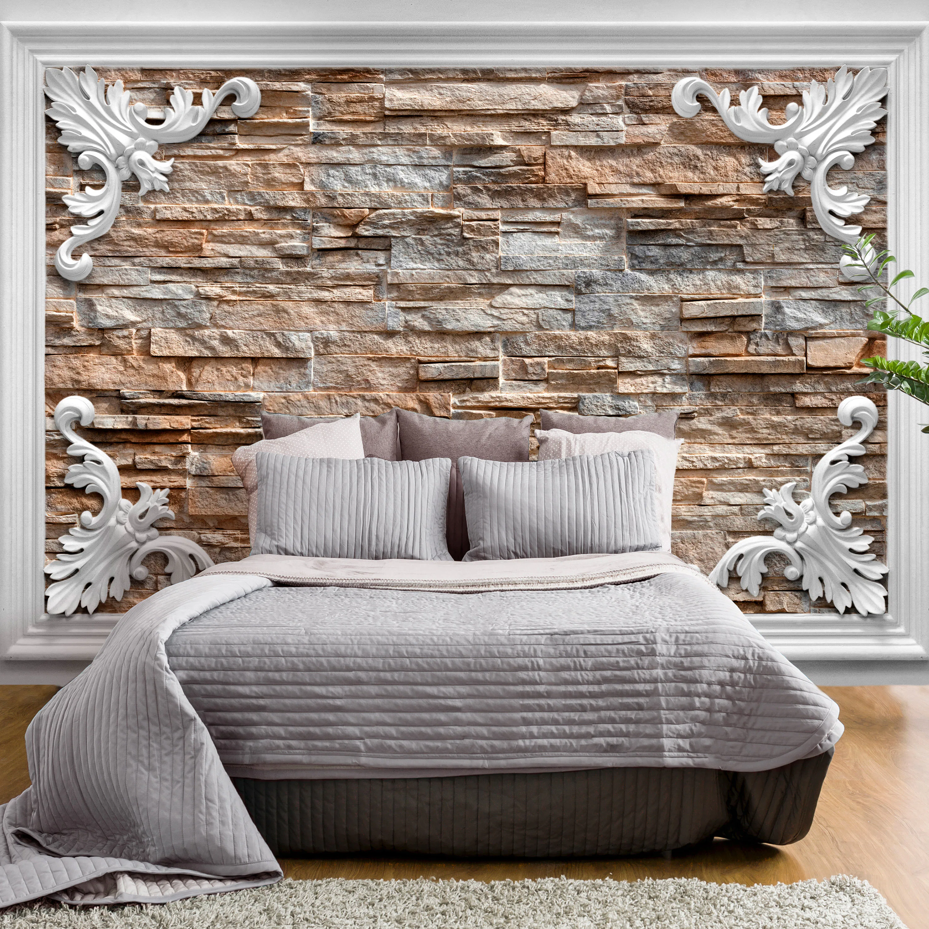 Fototapet Arkiio Brick In The Frame Brown