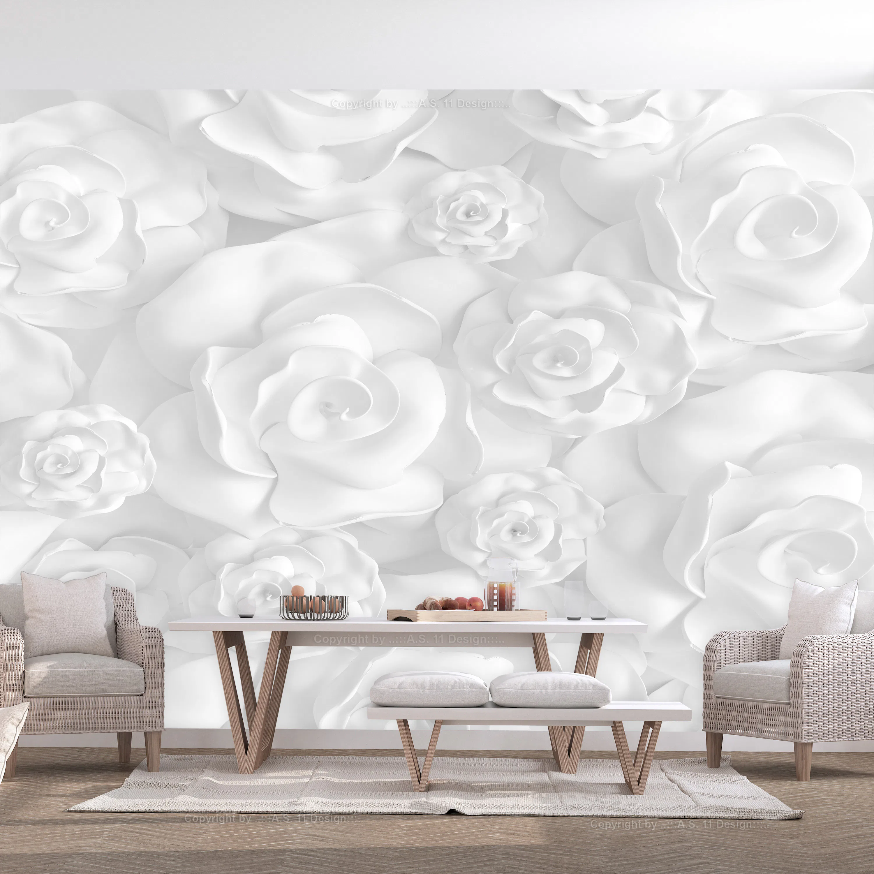 Fototapet Arkiio Plaster Flowers