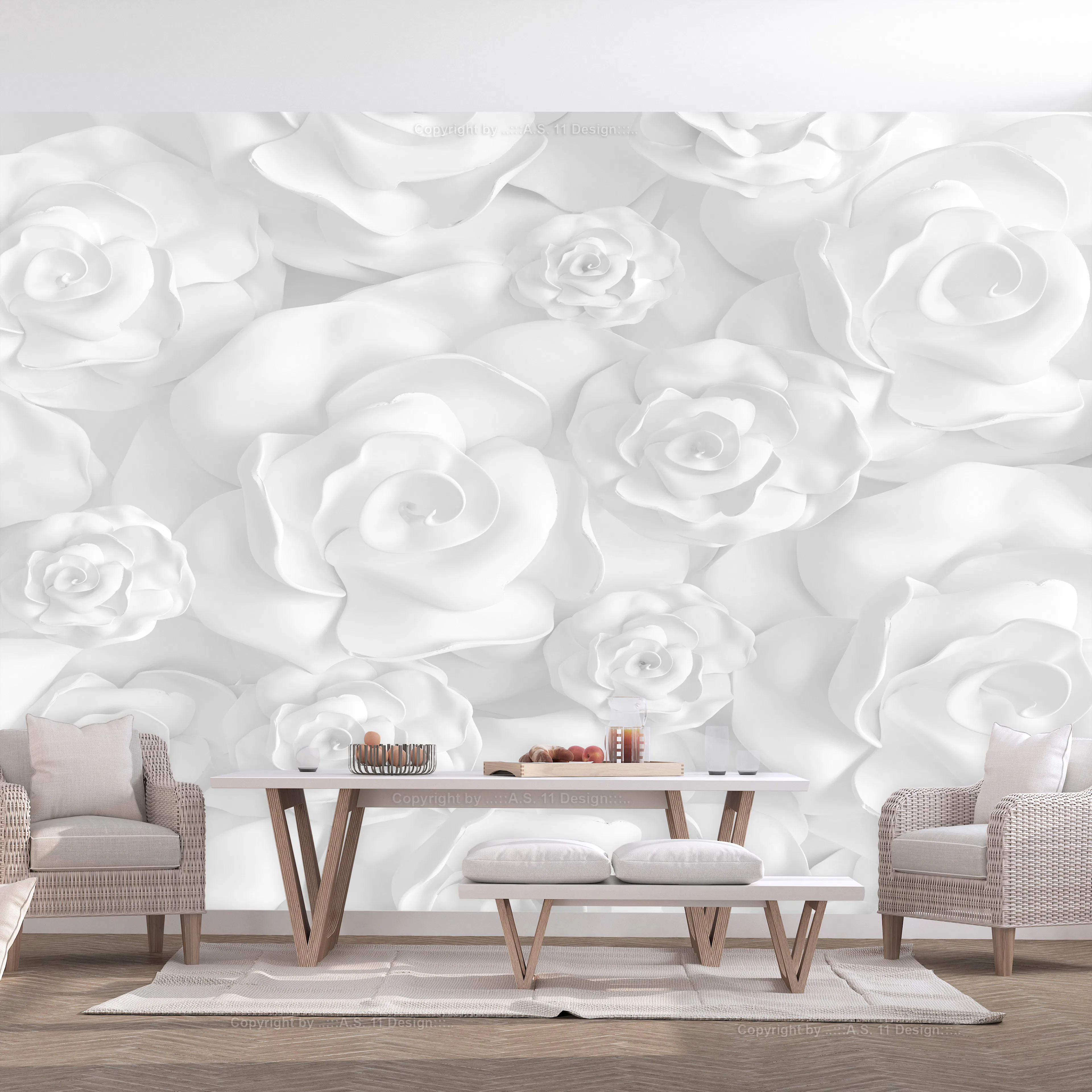 Fototapet Arkiio Plaster Flowers