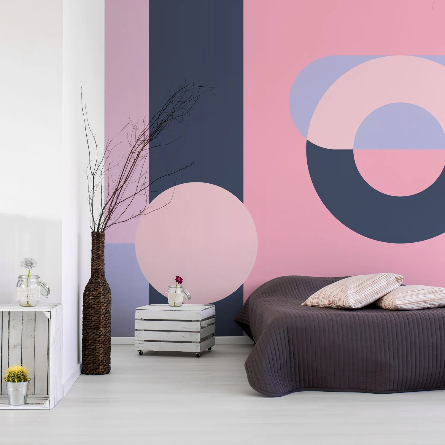 Fototapet Arkiio Geometric Wreath Violet