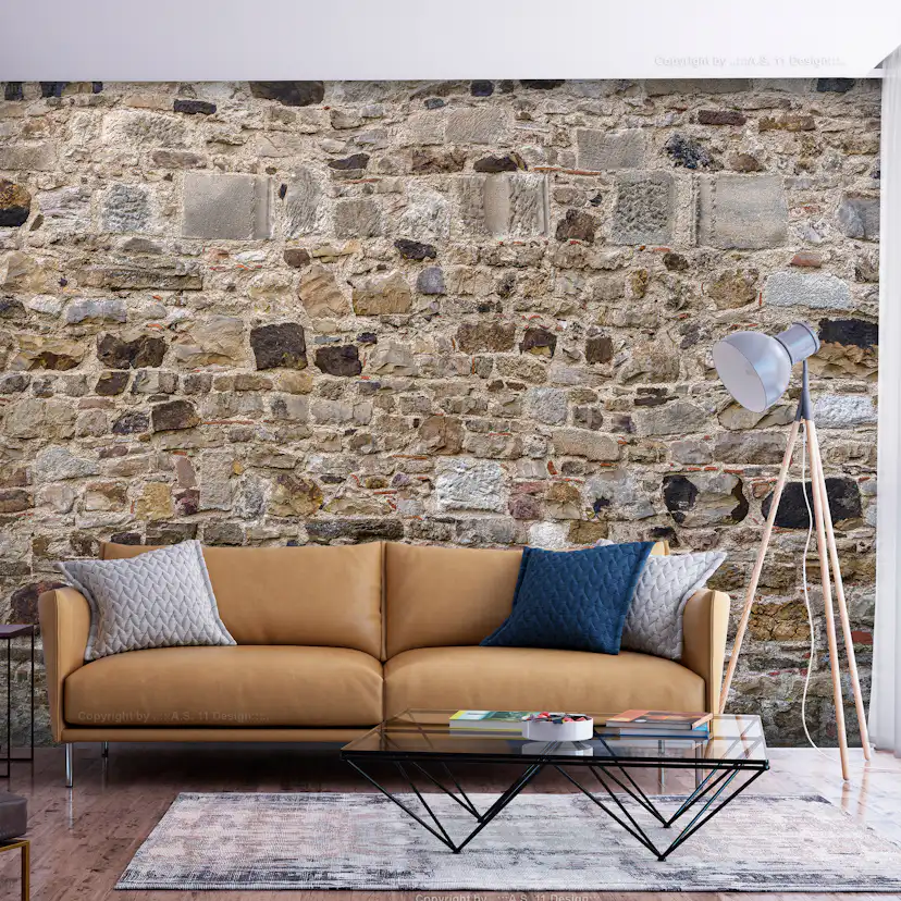 Fototapet Arkiio Självhäftande Stone Fence